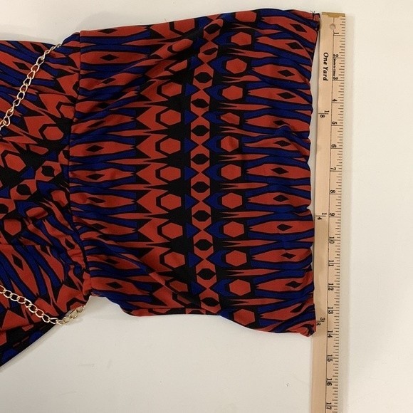 Popcorn Woman’s Purple /Black Printed Strapless Maxi Dress Size L - Picture 7 of 12